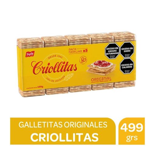 Galletitas Criollitas Pack Familiar x 499g