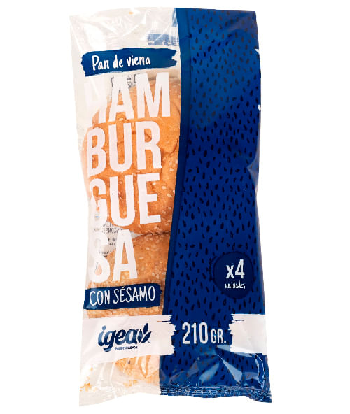 Pan para Hamburguesas Igea con Sésamo 4 Un