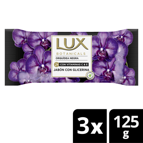 Jabón Lux Orquidea Negra 3x125GR