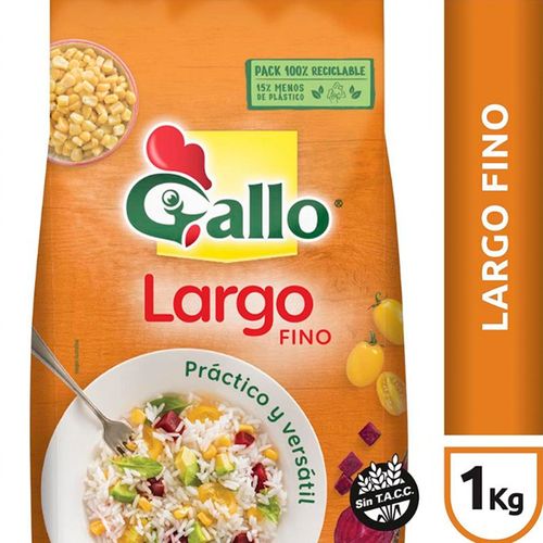 Arroz Gallo Oro Largo Fino 1Kg