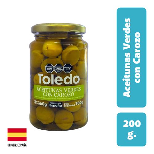 Aceitunas Verdes Toledo Con Carozo 200g