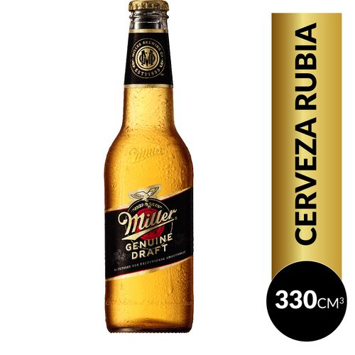 Cerveza Miller Rubia 330ml