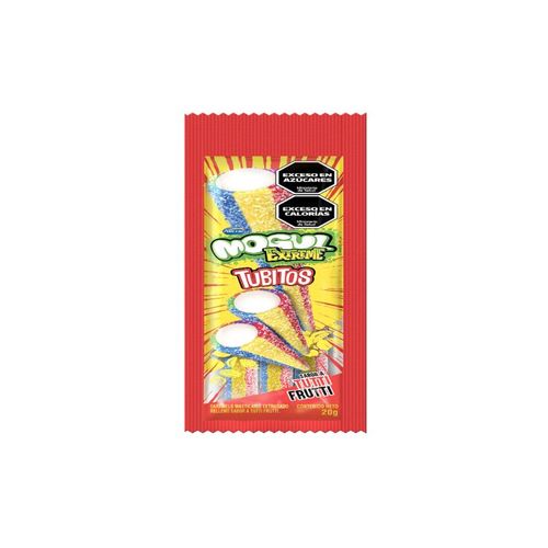 Gomitas Mogul Tubitos Extreme Sabor Tutti Frutti 20g