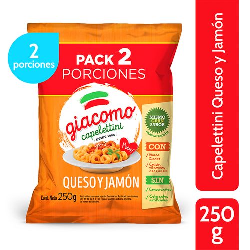 Capelletini Giacomo Sabor Queso y Jamón Con Vitaminas 250g