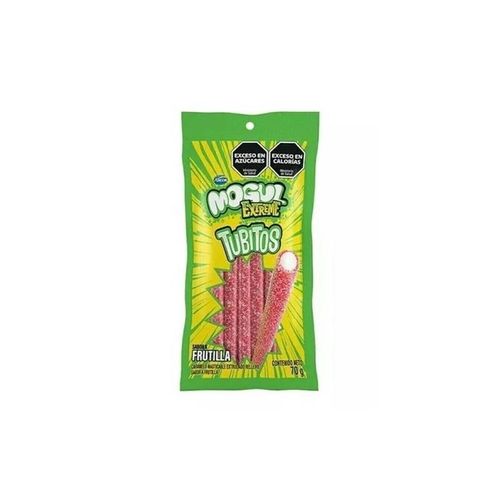 Gomitas Mogul Tubito Extreme Sabor Frutilla 70g