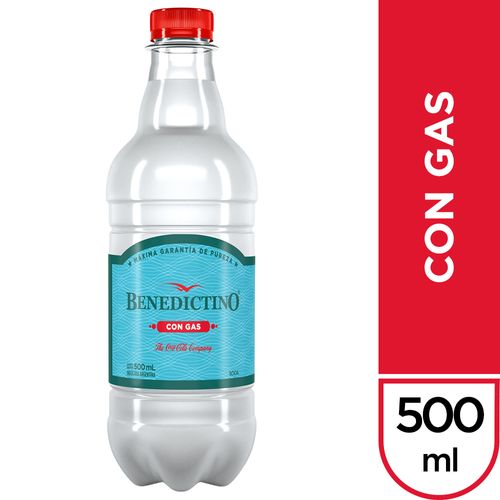 Agua Mineral Benedictino Con Gas 500ml