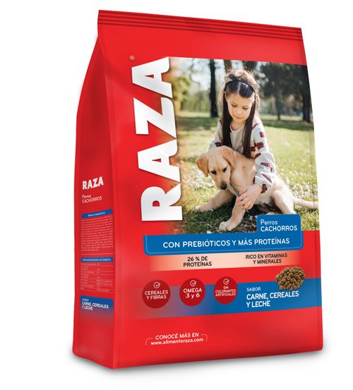 Alimento Raza Para Perro Cachorro Sabor Carne Cereal Leche