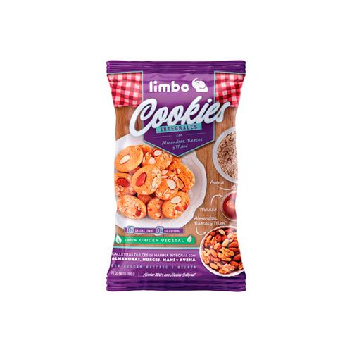 Galletitas Cookies Limbo Almendras-Nueces-Maní-Avena 160g