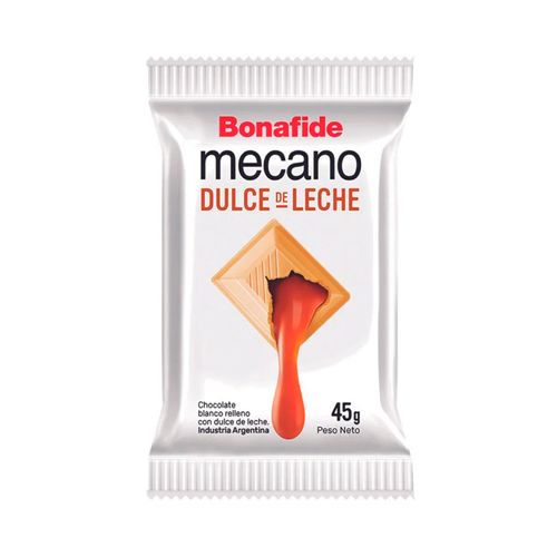 Tableta De Chocolate Mecano Relleno Dulce De Leche 45GR