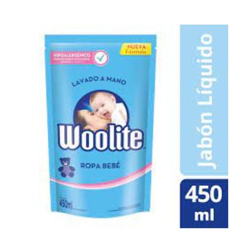 Jabón Líquido Woolite Lavado A Mano Bebe Doy Pack 450ML