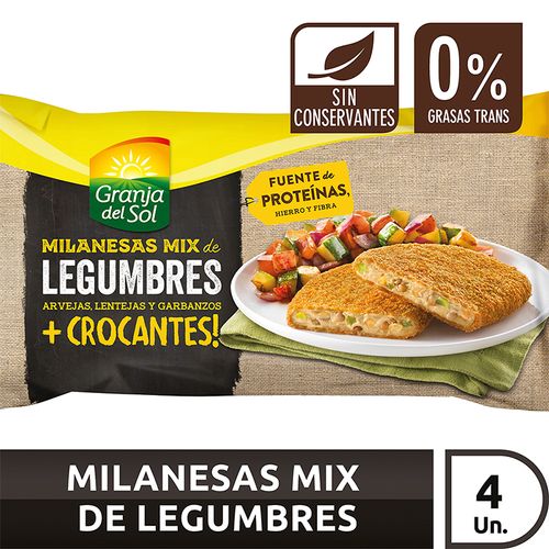 Milanesas Granja del Sol Mix Legumbres x 4u