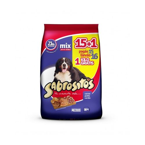 Alimento Sabrositos Para Perro Adulto Carne-Cereales-Vegetales 16Kg
