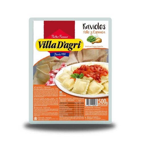 Ravioles Villa Dagri Pollo/Espinaca 500g