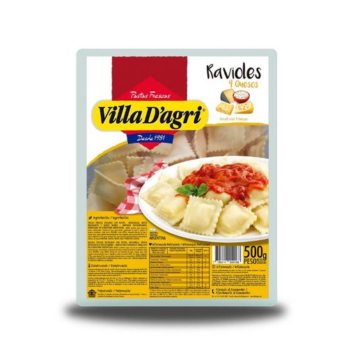 Ravioles Villa Dagri 4 Quesos 500g