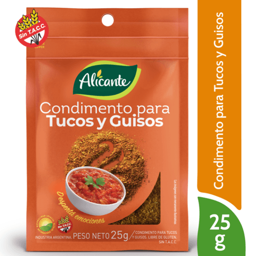 Condimento para Tucos y Guisos Alicante Sin Tacc 25g