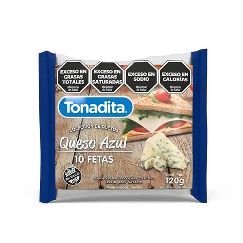 Queso Azul Tonadita Envasado x 10 Fetas