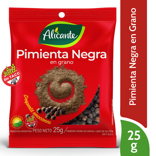 Pimienta Negra Alicante en Grano Sin Tacc 25g