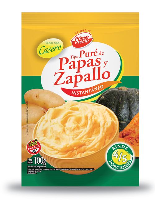 Primer Precio Puré de Papa y Zapallo 100gr