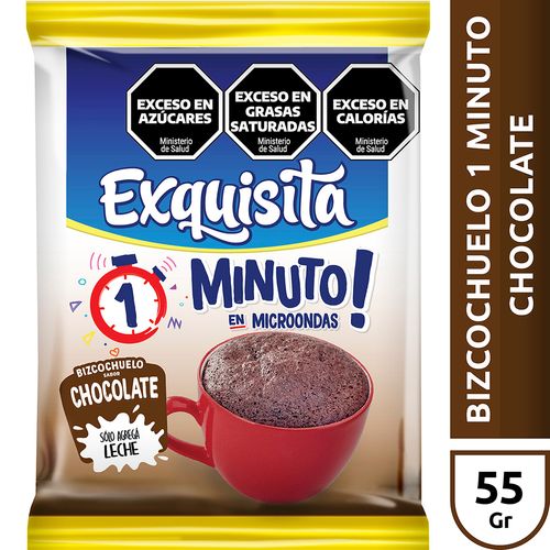 Bizcochuelo Exquisita Chocolate con Chips 1 Minuto 55g