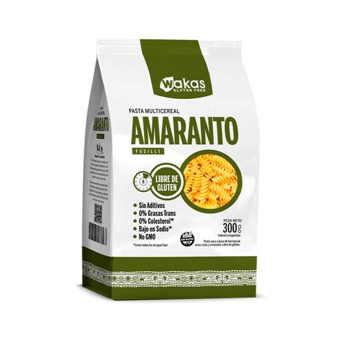 Fideos Wakas Fusilli Multicereal Con Amaranto 250g