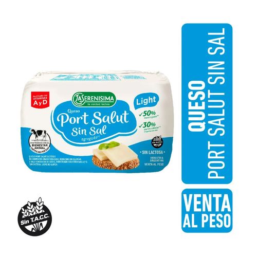 Queso Port Salut La Serenisima Sin Sal