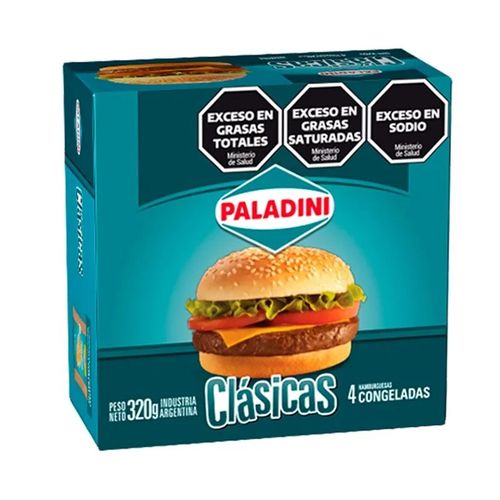 Hamburguesas Paladini Clásicas x 4u