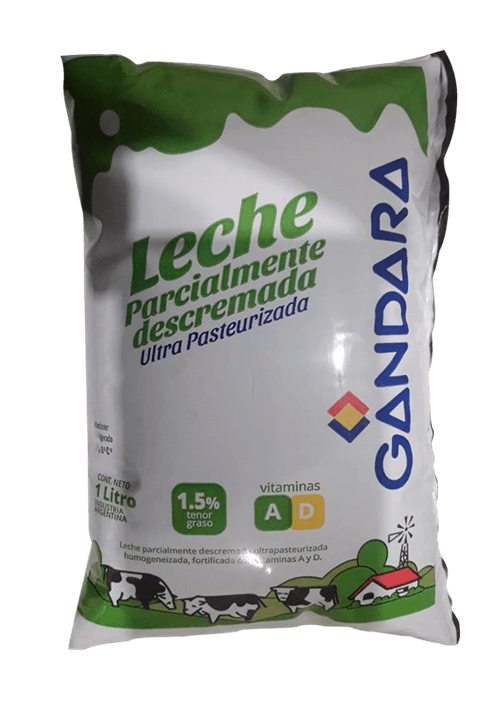 Leche Gándara Descremada en Sachet x 1L