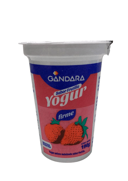 Yogur Gándara Firme de Frutilla 190g