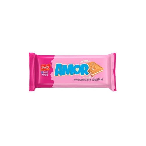 Galletitas Amor Rellenas Sabor Almendra 108g