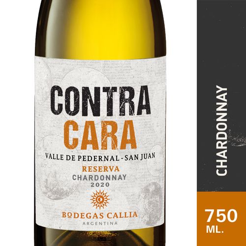 Vino Contra Cara Reserva Blanco Chardonnay 750ml
