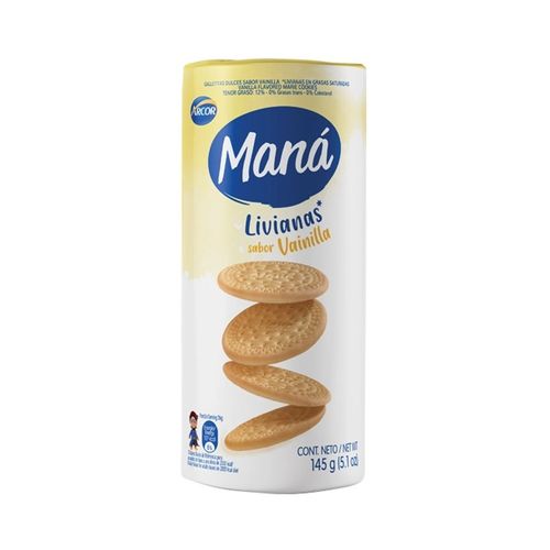 Galletitas Maná Livianas Sabor Vainilla 136g
