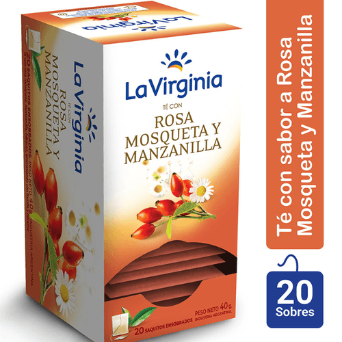 Té Rosa Mosqueta y Manzanilla La Virginia x 20u