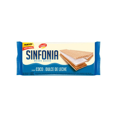 Obleas Sinfonía Coco Con Dulce De Leche 100g