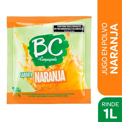 Jugo en Polvo BC Sabor Naranja