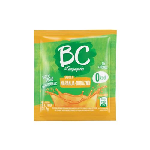 Jugo en Polvo BC Sabor Naranja Durazno