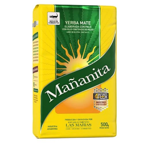 Yerba Mate Mañanita Con Palo 4 Flex 500g