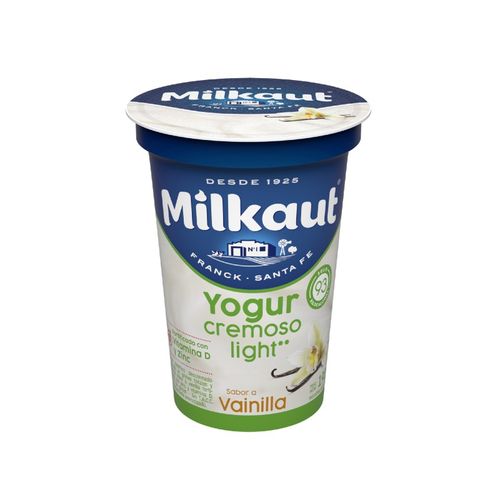 Yogur Milkaut Descremado Vainilla Vitamina D Y Zinc 190g