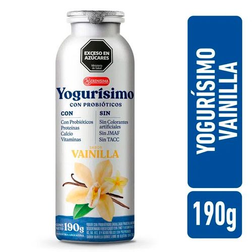 Yogur Yogurísimo con Probióticos Botella Vainilla 190g