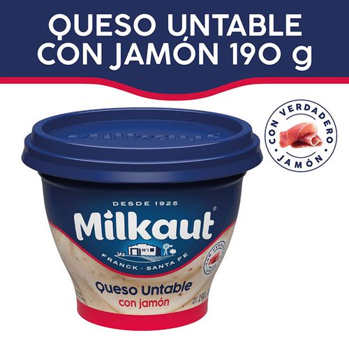 Queso Untable Milkaut Jamón 190g