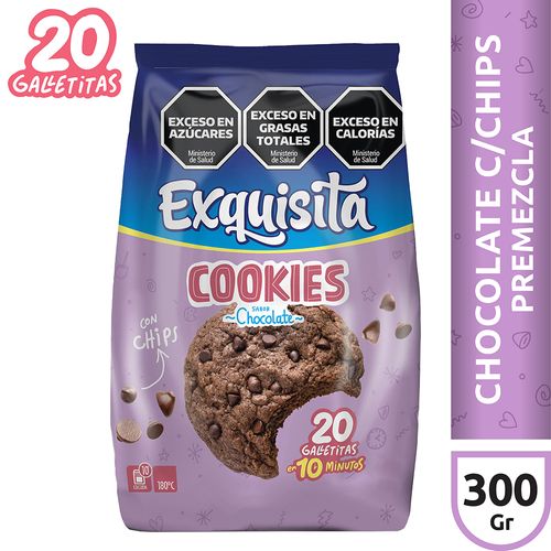 Premezcla Exquisita Cookies Chocolate con Chips 300g