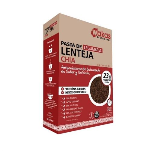 Pasta de Legumbres Lentejas y Chía Wakas 250g
