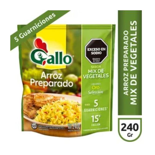 Arroz Preparado Sabor Verduras Gallo x 240 grs.
