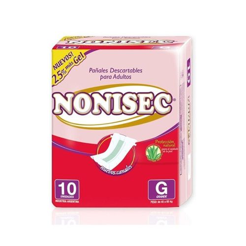 Pañal Adulto Nonisec Con Gel Extra Grande 10Unidades