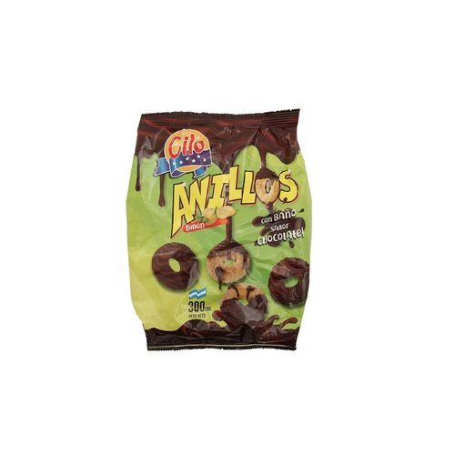 Anillos Cilo de Limón Bañados En Chocolate 150g
