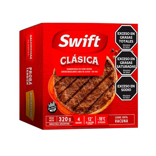 Hamburguesas Clásica Swift x 4u