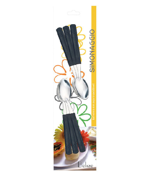 Cuchara de Té con Mango de Plástico Simonaggio 6 unidades.