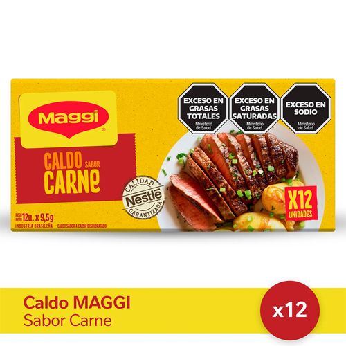 Caldo Maggi Carne 12 Cubitos