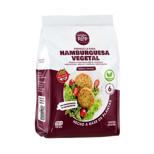 Premezcla Natural Pop para Hamburguesa Vegetal 210g