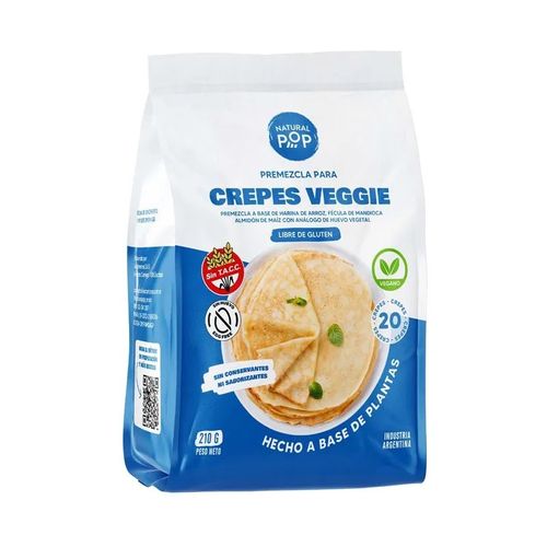 Premezcla Natural Pop Crepes Veggie Sin Tacc 210g