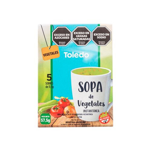 Sopa Toledo Instantánea de Vegetales 5 Sobres